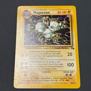 Vintage Magneton Pokémon Trading Card 1999 Fossil Expansion Set 26/62 TCG